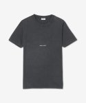 생로랑(SAINT LAURENT) 남성 리브 고쉬 디스트로이드 반소매 티셔츠 - 워시드 블랙 / 498281YB2LO1059
