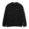 N231USW903 소매 포켓 세미 오버핏 맨투맨 티셔츠 CARBON BLACK
