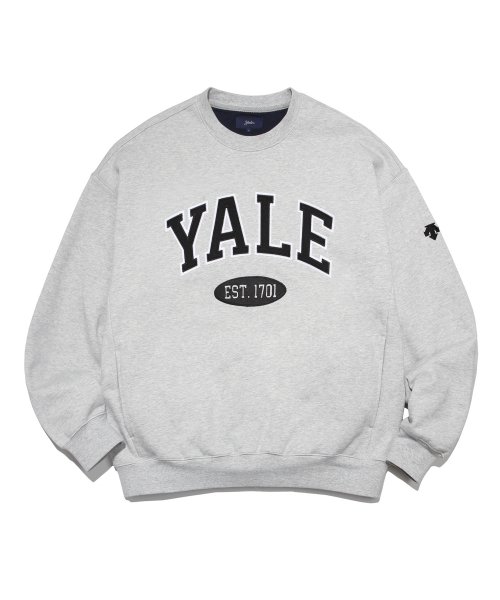 MUSINSA | YALE [YALE x Descente] HEAVY-WEIGHT POCKET CREWNECK GRAY