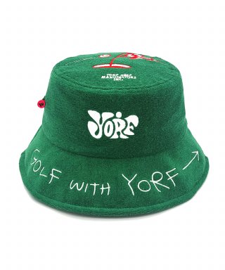 욜프(YORF) 22AW FLAG BUCKET HAT GREEN