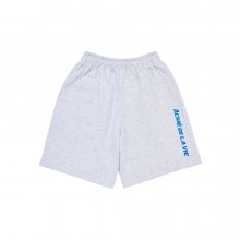 SPORTY LOGO EMBROIDERY TRAINING SHORT PANTS MELANGE