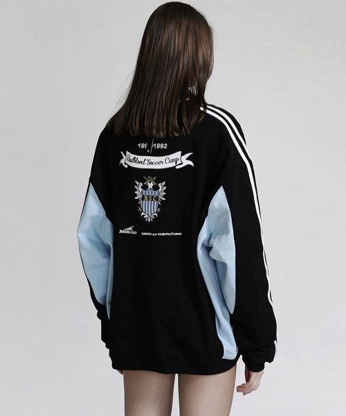 MUSINSA | BADBLOOD BSC Soccer Camp Panel Sweatshirt - Black