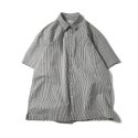 Perth Seersucker Short Sleeve Shirt Gray