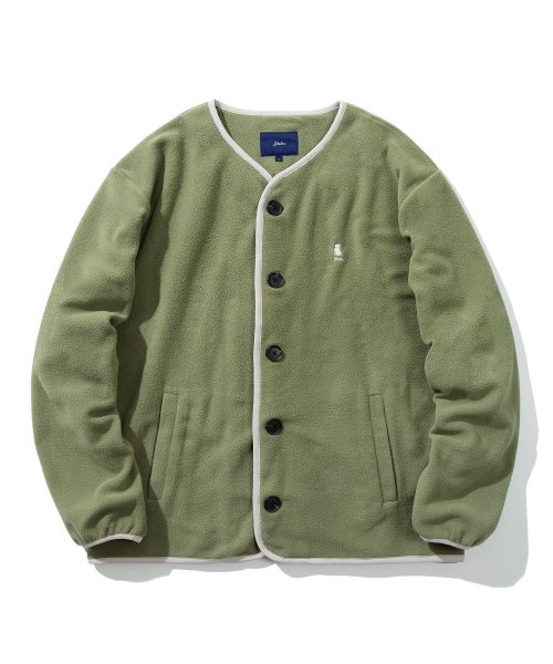 예일(YALE) NO COLLAR FLEECE JACKET OLIVE - 사이즈 & 후기 | 무신사