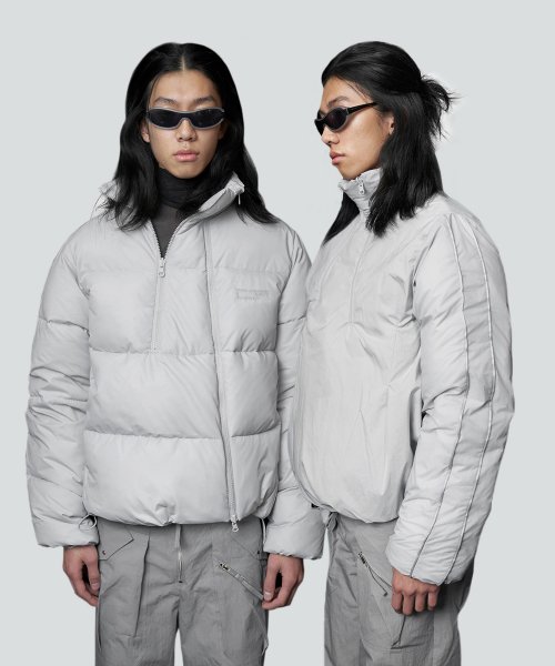 MUSINSA | NACHE ASYMMETRIC REVERSIBLE Puffer Jacket (UNISEX