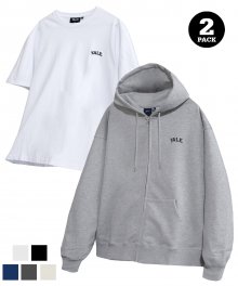 [ONEMILE WEAR] SMALL ARCH HOODIE ZIP UP + TEE