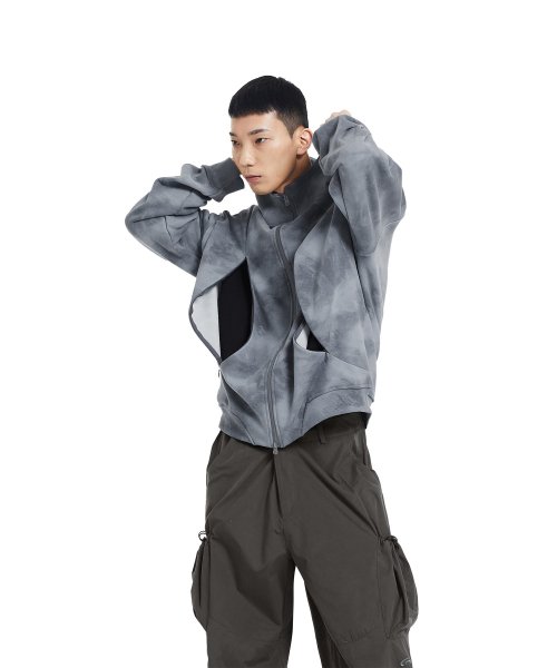 아트 오브 필드(ART OF FIELD) CURVED ZIPPER HOOD ZIP-UP - BLUE - 사이즈 & 후기 | 무신사