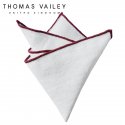 토마스 베일리(THOMAS VAILEY) 행커치프 - 플레인 와인화이트