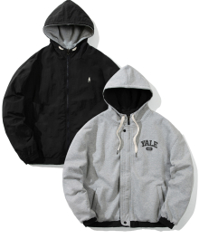 REVERSIBLE UTILITY WINDBREAKER GRAY / BLACK