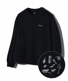 CAMPING GOODS SWEATSHIRT (BLACK) [LRRSCTM117M]