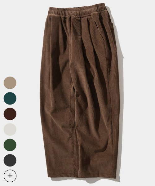 Широкие вельветовые брюки Mid-Whale Brown SJLP1382 8 цветов