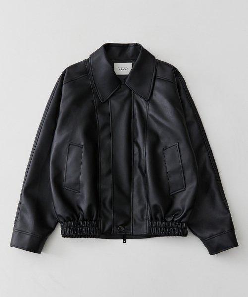 MUSINSA | VTWO 8093 vegan leather jacket_black