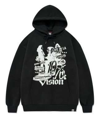 비전스트릿웨어(VISION STREETWEAR) VSW Rock Band Hoodie Black 상품 이미지