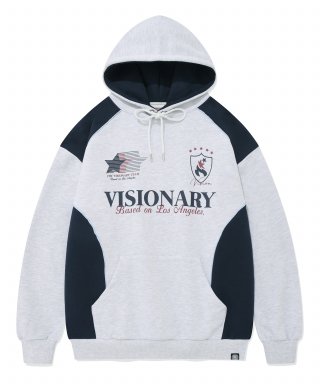 비전스트릿웨어(VISION STREETWEAR) VSW Football Hoodie Light Gray 상품 이미지