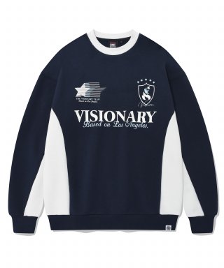 비전스트릿웨어(VISION STREETWEAR) VSW Football Crewneck Navy 상품 이미지