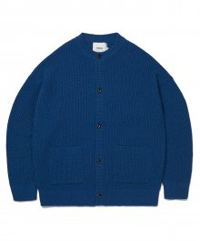 Heavy Wool Cardigan Blue