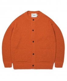 Heavy Wool Cardigan Orange