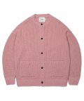 Heavy Wool Cardigan Pink