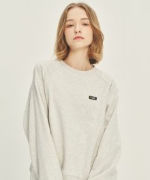 N231WSW901 여성 원형 컨셉 아트웍 세미 오버핏 맨투맨 티셔츠 M OATMEAL