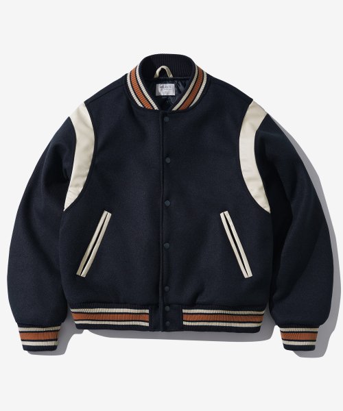 Шерстяной бомбер New City Varsity Navy JDOT1379