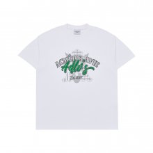 A LOGO MONOGRAM EMBOSSING EMBROIDERY SHORT SLEEVE T-SHIRT WHITE