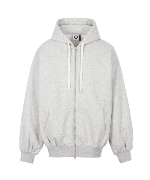 MUSINSA | BORN CHAMPS HONES+ logo balloon fit two-way hoodie zip-up  B23ST02GY