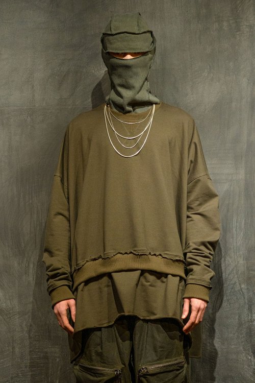 T-shirt Panel Layered Sweatshirt