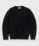 굿라이프웍스(GLW) 오버핏 케이블 스웨터 니트 블랙