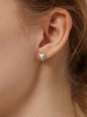 리엔느와르(leeENoir) Sanding Heart Earring (2color)
