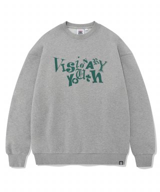 비전스트릿웨어(VISION STREETWEAR) VSW Multi Typo Crewneck Melange Gray 상품 이미지