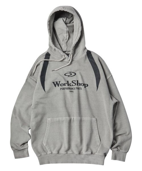Худи Workshop Division Pigment серого цвета Ghost