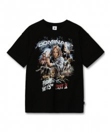 (20수)zombie2 오버핏 프린팅 티셔츠_블랙