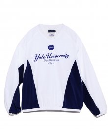 [YALE x NICEWEATHER] V NECK JERSEY CREWNECK IVORY