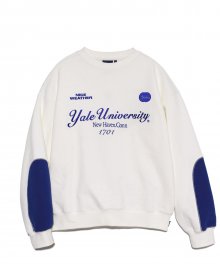 [YALE x NICEWEATHER] UNIVERSITY TEAM CREWNECK IVORY