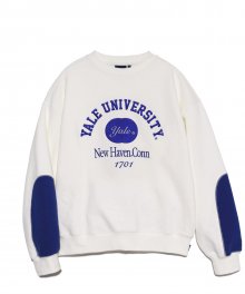 [YALE x NICEWEATHER] ARCH LOGO CREWNECK IVORY