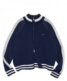 [YALE x NICEWEATHER] REGLAN ZIP UP KINT NAVY