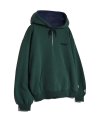 TIM ROUNDED TYPO HAIF ZIP UP GREEN