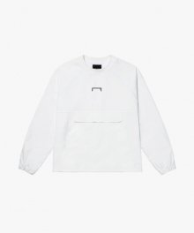 AIR THROUGH MESH LINED WIND PULLOVER-WHITE