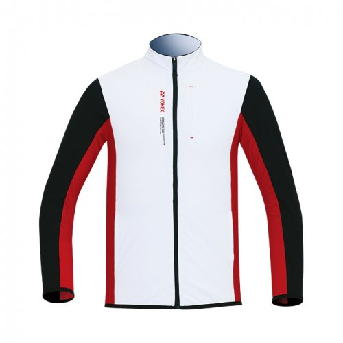 Мужская спортивная куртка 221WU007M White с контрастными деталями