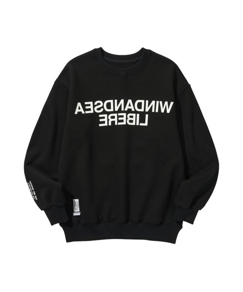 WDS X LIBERE CREWNECK SWEAT SHIRT / BLACK