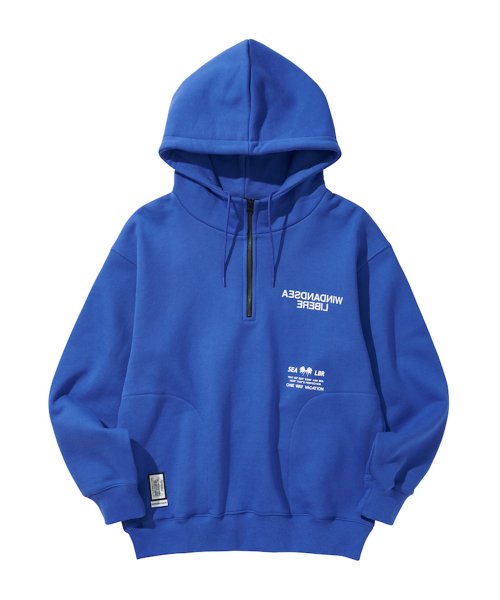 WDS X LIBERE HARF-ZIP HOODIE / ROYAL BLUE