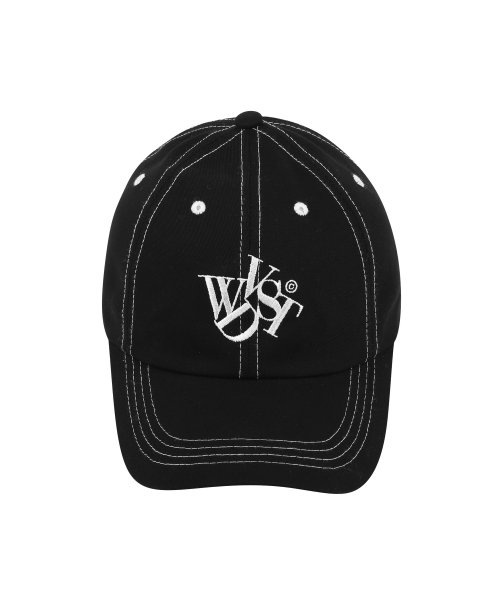 MUSINSA  WONDERVISITOR Logo Stitch ball-cap [Dark brown]