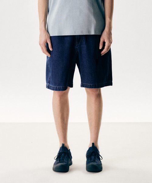 Свободные джинсовые шорты Dark Indigo