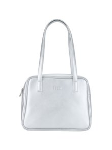 Trapezoid Middle Shoulder Bag (silver)