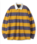 ASI Stripe Rugby Sweatshirt_T-Shirt_Yellow & Gray