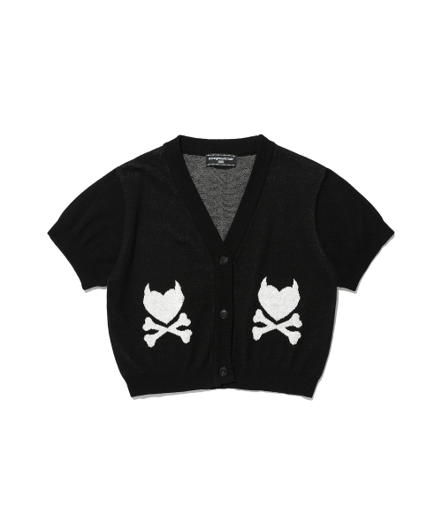 DANGER HEART CROPPED HALF CARDIGAN_BLACK(NG2DSUK680A)