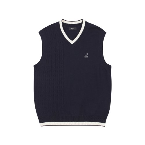 Вязаный жилет в косичку 1854 Navy