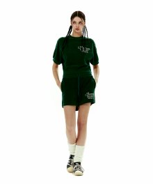 TERRY SIGNATURE LOGO SHORTS GREEN (AM2DMFPA60A)