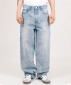 PHYPS® WASHED WIDE DENIM PANTS ICE BLUE