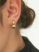 유니제이(UNI.J) Bold Origin Ring Silver Earring Ie291 [Gold]
